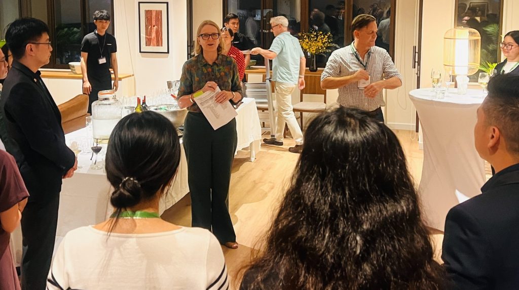 Australian Consul General Sarah Hooper hosting a networking function for our Austrade Delegation in her Ho Chi Minh residence.