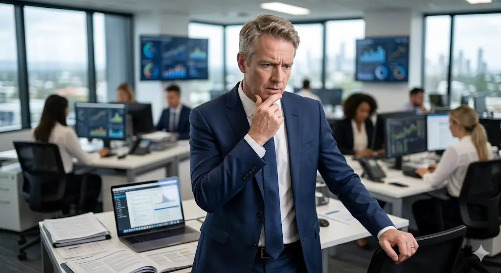 Business Leader looking confused